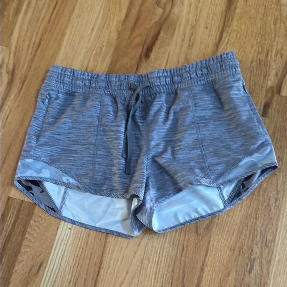 ZYIA Gray Athletic Shorts with Elastic Waistband, Size Large